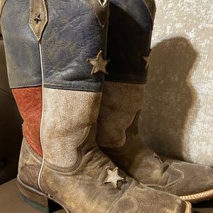Roper Texas flag boots